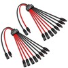 JXMXRPV 2 Pack Solar Connectors for 4 Solar Panels,Tool-Free Solar