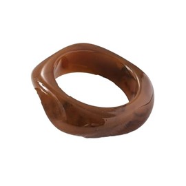 KZL Colorful Chunky Acrylic Resin Bangle Bracelets Thick Wide Tortoiseshell Acetate Plate Cuff Bracelet Vintage Irregular Geometric Plastic Bracelet for Women Jewelry Gifts -Coffee