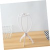 PACKOVE 2Pcs Foldable White Wig Displaying Racks Portable Household Wig