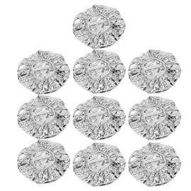 10Pcs Aluminum Foil Hair Heat for Deep Conditioning, Reusable Hair Processing for Home and Salon Use, Tin Foil Hat & Deep Conditioning Heat for Hair Treatments