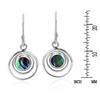 Cascading Orbits Abalone Shell .925 Sterling Silver Dangle Earrings