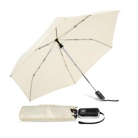Natuquebrela Portable Flat Umbrella Travel - Collapsible Auto Open Close Umbrellas Windproof Lightweight Pocket Umbrella Golf