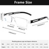 AQWANO Clear Frame Reading Glasses, 5 Pack Frameless Readers Computer