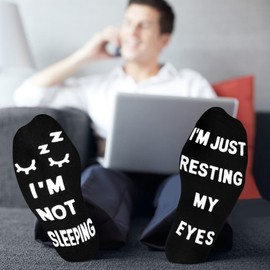 Funny Christmas Gifts for Men Socks Fun Funky Novelty Socks for Men Stocking Stuffers for Adult White Elephant Gifts for Him Husband Boyfriend Gag Gifts for Dad for Noel Fathers Day Valentines