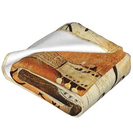 Christian Guitar Blanket Guitar Music Decor Throw Blanket Gifts for Girls Boys Guitar Lover Couch Bedding Super Warm Soft Plush Lightweight Fleece Flannel Blanket for Kids Adults Men Women 50"X40"