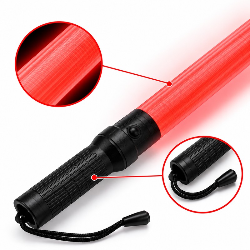 LED Traffic Wand, 21.26 Inch Handheld Lighted Traffic Control Baton,