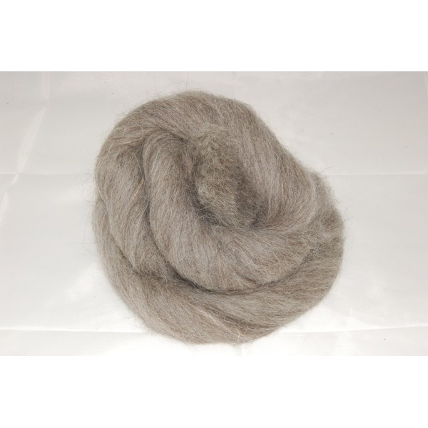 Jacob Natural Grey Wool rovings/Tops - 50gm