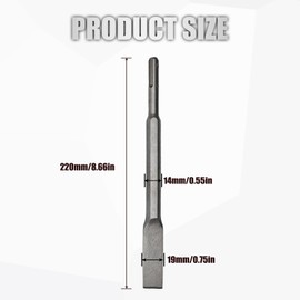 1 Piece SDS Plus Chisel for SDS Plus Drill Bit Tile Scraping Descaling Chisel Hammer Drill Tool for Tile Masonry Concrete Masonry Work (Flat Chisel)