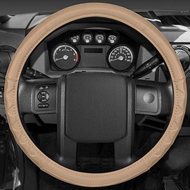 BDK Motor Trend 18 Inch Car Steering Wheel Cover for Trailer Truck Heavy Duty Protection