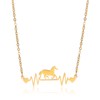 LIKGREAT Horse Pendant Necklace Heart Pendant Necklace Horse Friendship Stainless