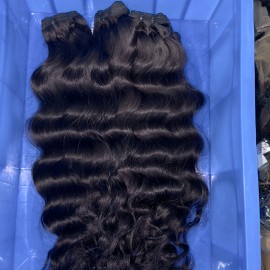 100% Raw Vietnamese Double Weft Cuticle Aligned Human Hair Raw One Donor Unprocessed Hair Vendorstyle: raw hair, color: 1 pcs bundle deep wave, Stretched Length: 10 inch