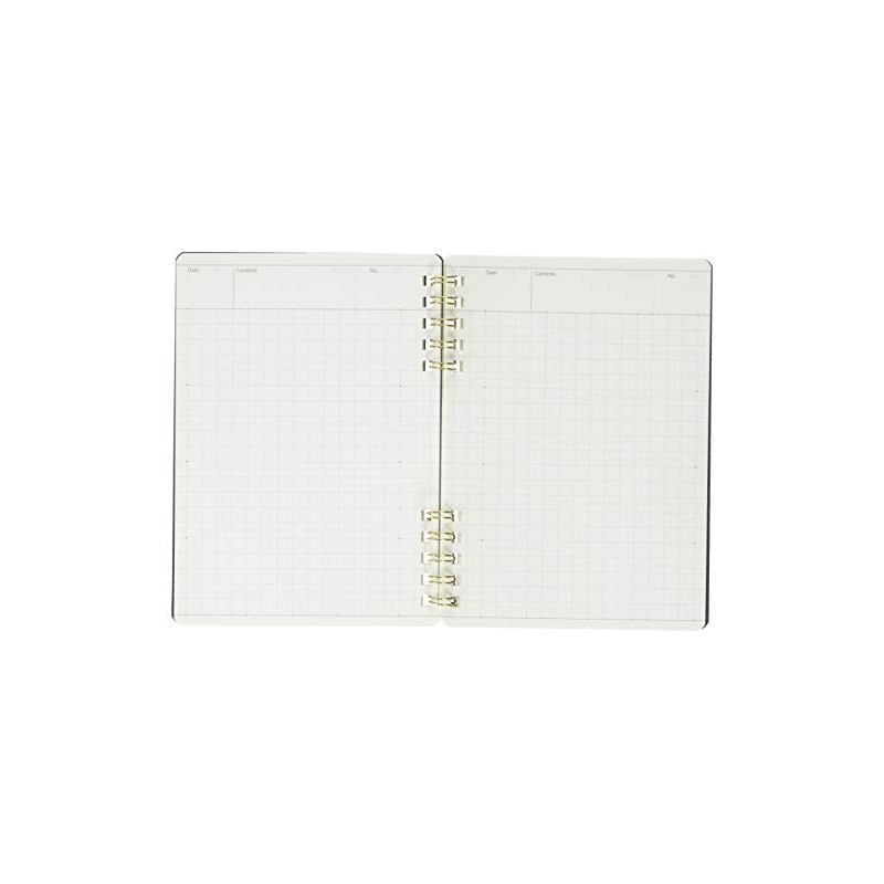 Nakabayashi 65816 Logical Prime Cuaderno W-Ring A6, cuadrícula rayada, 0.2