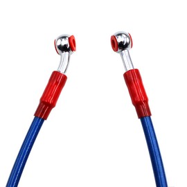 AHL Length: 110 cm Motorcycle Blue Clutch Brake Hoses Brake Line Oil Hose Brake Hose with Braided Stainless Steel and Aluminium Alloy Connector