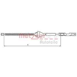 Metzger 10.5365 Cable, parking brake