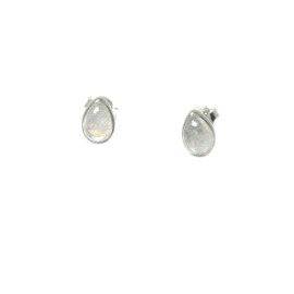 Art Gecko Moonstone Teardrop Earrings Sterling Silver 5x7mm (MST0610172), Sterling Silver, No Gemstone