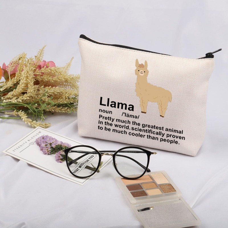 JNIAP Llama Lover Gift Llama Definition Cosmetic Bag Wildlife Farm