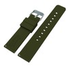 BARTON WATCH BANDS 20mm Army Green Soft Silicone Quick Release