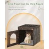 SETVSON Cat Litter Box Enclosure Furniture, Hidden Litter Box with