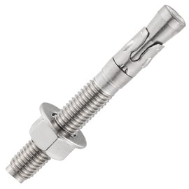 Wensilon 30Pcs 1/2x3-1/2 Inch Standard Fasteners for Heavy-Duty 304 Stainless Steel Wedge Anchors for Cement and Concrete