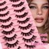Natural Look Eyelash Extensions, 10 Pairs/tray 15mm Self Grafting Curl