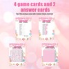 BOXOB 42pcs Birthday Party Game Cards with Answer, 4 Styles