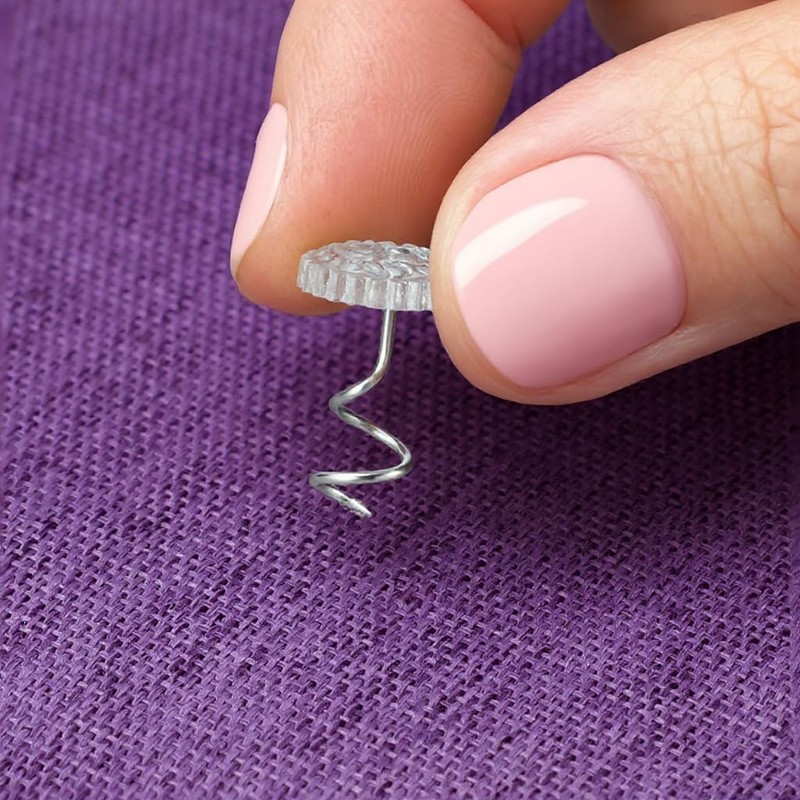 50 PCS Upholstery Pins Clear Heads Twist Pins Transparent Plastic