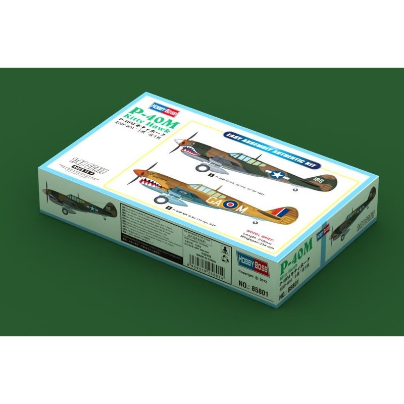 Hobby Boss Easy Assembly P-40M Kittyhawk Airplane Model Building Kit