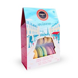 Maxim's De Paris - Macaron Gift Box, Gift box, 6 French Macarons Cookies, Strawberry, Vanilla, Coffee, Pistachio, Lemon, Chocololate.