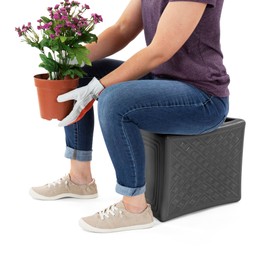 Simplay3 Handy Home 3-Level Heavy Duty Work/Garden Seat - 12"" x 15"" x 9"" - Gray, Made in USA