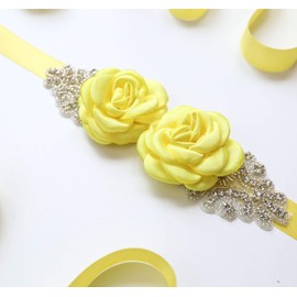 Anevous Rose Rhinestone Wedding Belt Women's Bridal Dress Belt, Long 270 cm Sash Bridal Belt, Bridesmaid Dress Sash Belt Waist Belt for Wedding Jewellery Belt Evening Dresses Clothing, Champagne