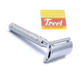 OdontoMed2011 Shaving Men Stainless Steel Classic Safety Razor Blade Double Edge with 5 Pcs Double Edge Razor Blades BTS-329