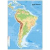 South America Physical Map - 23.3 x 16.5 Inches -
