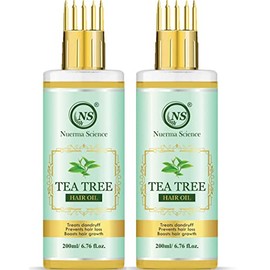Nuerma Science Tea Tree Hair Oil For Anti Dandruff 400 ML (Pack of 2, 200 ML Each)
