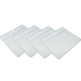 Customcard ltd Clear ID Badge Pocket Plastic Wallet (Size 60 x 90mm) Pack of 50