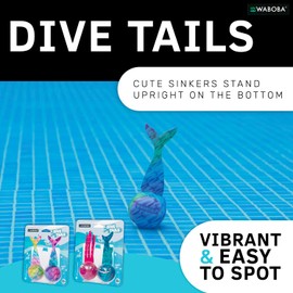 Waboba Dive Tail, Swimming Pool Diving Toy for Kids & Adults, Sinking Water Toy for Swimming Pools (Colors & Style May Vary, Pack of 2)