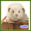 HANSA ハンサ ぬいぐるみ 5576 白ネズミ 27 FAT RAT WHITE