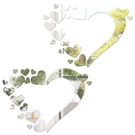 CUGBO Moon Phase Acrylic Mirror Wall Stickers, Moon Shape DIY Self Adhesive Mirror Sticker Wall Decorations for Living Room Bathroom Bedroom Office Art Decor (Moon Phase1)