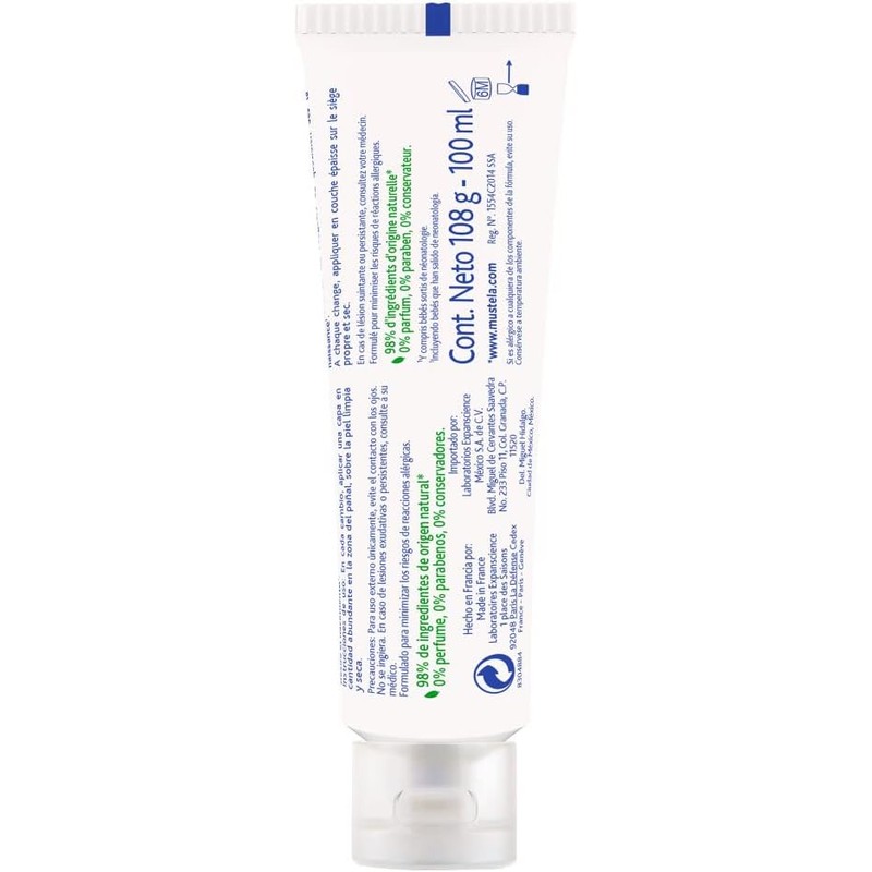 Mustela, Crema Contra las Rozaduras para Bebé 123, 108g