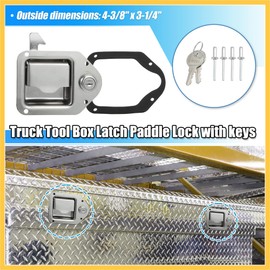 REPAIROCK Truck Tool Box Latch w/ 2 Key Stainless Steel Toolbox Paddle Lock Replacement for Truck, RV, Trailer Door, UTV, ATV Box, 2 Set Auto Replacement Parts