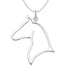 Heather Needham Sterling Silver Silhouette Horse necklace and 41cm (16")