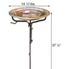 Prime Retreat Copper Bird Bath & Stake with Solar Fountain