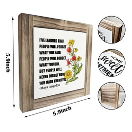 Maya Angelou Inspirational Quote Wood Plaque Sign, I've Learned That People Will Forget What You Said, Box Wood Plaques Desk Décor, Motivational Box Wood Sign, Nurse Grad, Nurse Quotes, Nursing Quotes