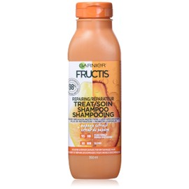 Garnier Fructis Damage Repairing Treat Shampoo, 98 Percent Naturally Derived Ingredients, Papaya, Nourish Dry Damaged Hair, Coconut, 11.8 Fl Oz