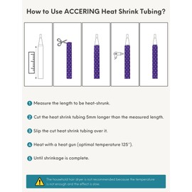 Accering Fishscale Pattern Heat Shrink Tubing Fishing Waterproof for Sports Racquets Fishing Gear Grip (φ40mm, L3.3ft, Purple)