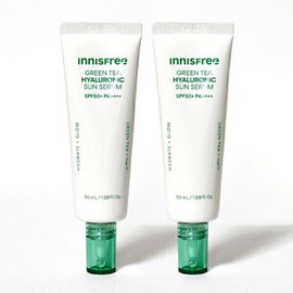 Innisfree Green Tea Hyaluronic Acid Calming Moisture Sun Serum 50ml +50ml / 이니스프리 그린티 히알루론산 진정 수분 선세럼 50ml +50ml