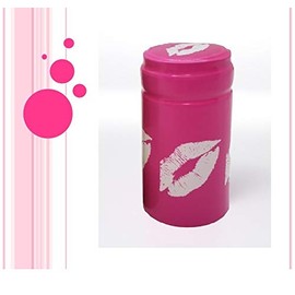 30 Pack PINK KISS SWAK"Sealed with a Kiss" SHRINK CAPSULES 30 PVC Caps for Wine Bottles