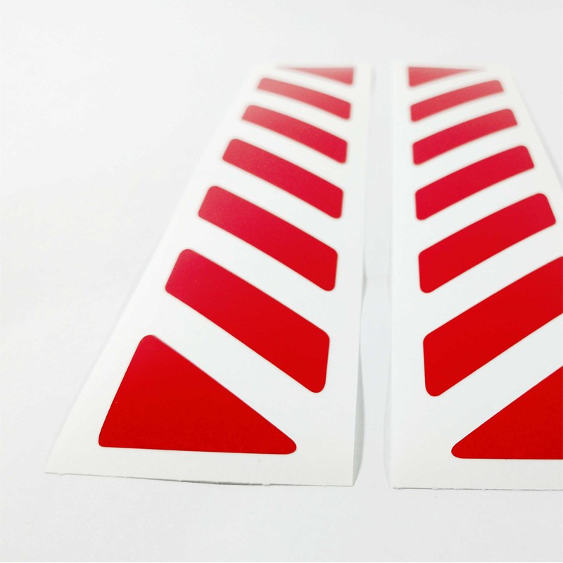 2pcs Reflective STICKERS for Touratech Motorcycle Aluminium Panniers (Red 030)