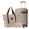 20 Inch Khaki Luggage Sets 3-Piece Lightweight Hardshell ABS Carry-On