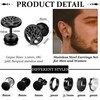 MILACOLATO 8 Pairs Mens Earrings Black Earrings for Men Stainless