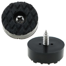 LUORNG 20PCS Screw-On Rubber Feet Round Furniture Pads Non Slip Furniture Rubber Bumper with Screws for Chair Leg Hardwood Floor Durable Floor Protector